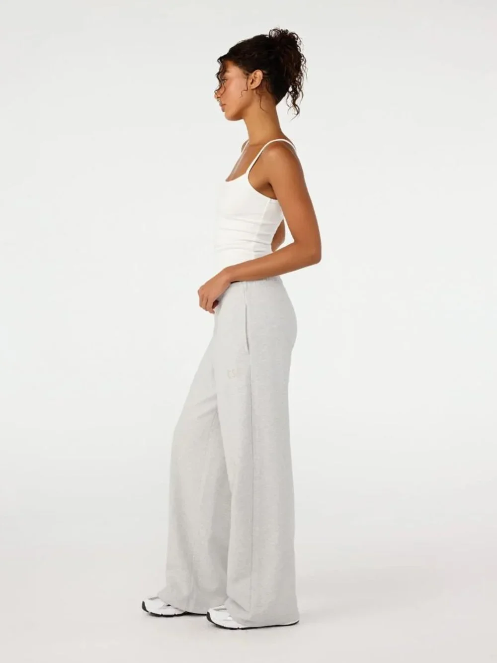 CSB Straight Leg Sweatpants in Snow Marle, Size XXS - Picture 2 of 9